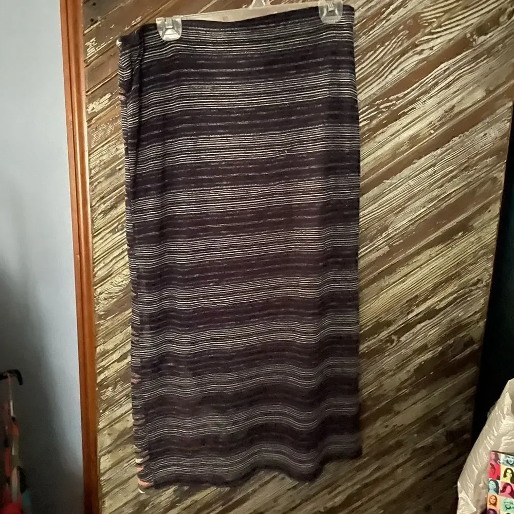 Maeve Plata chevron knit skirt